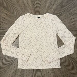 Wild Fable Cream Floral Long Sleeve Tee